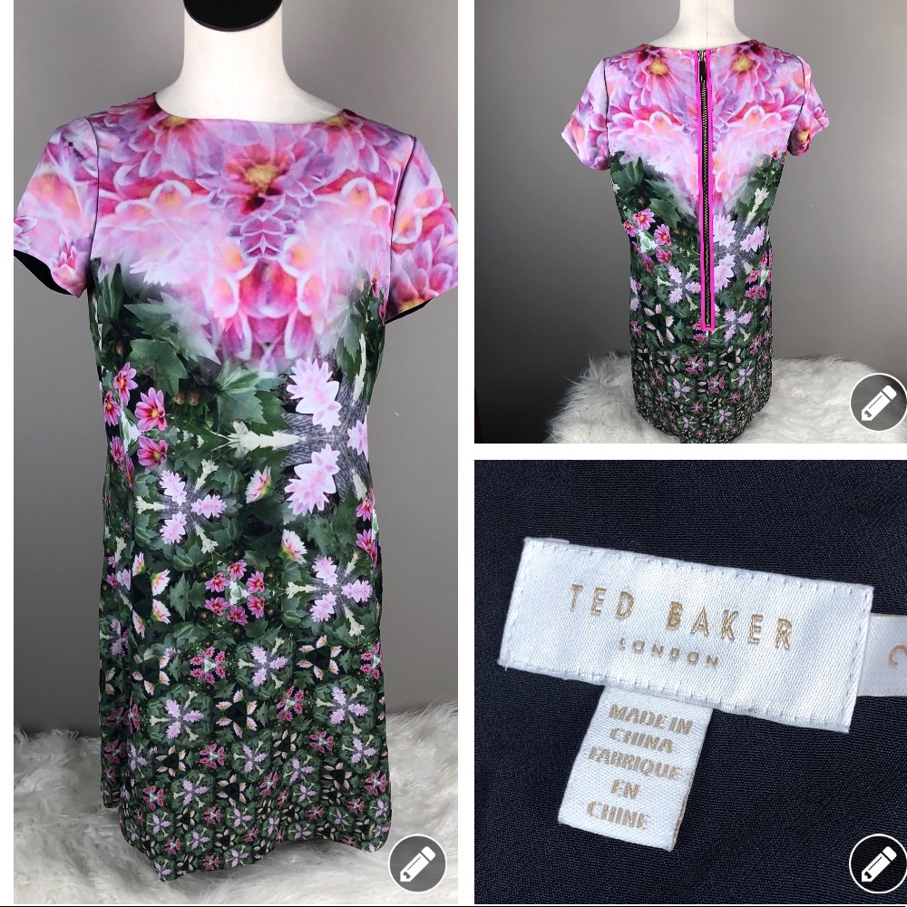 Ted Baker London floral shift dress 924